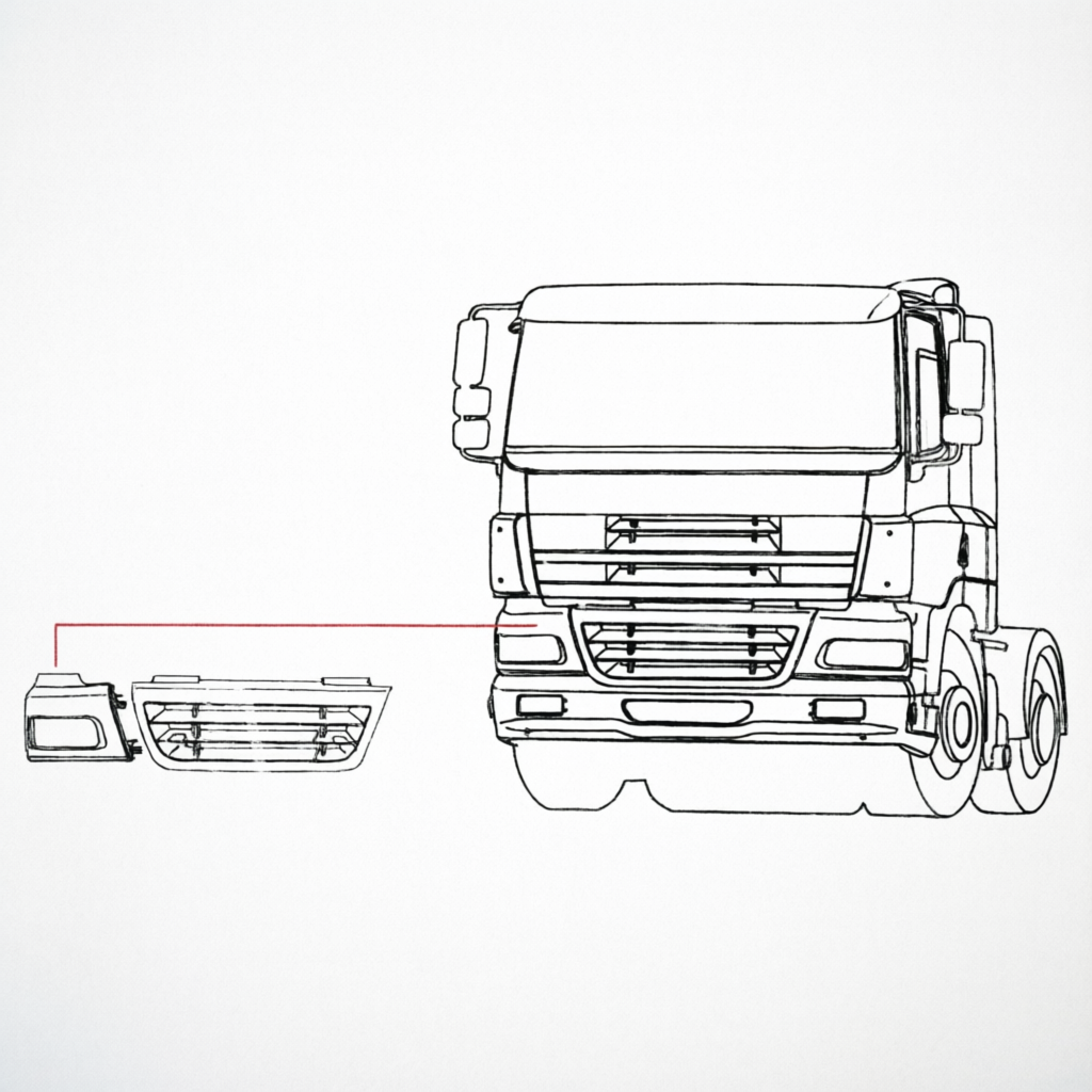 R/H HEADLAMP SURROUND CF